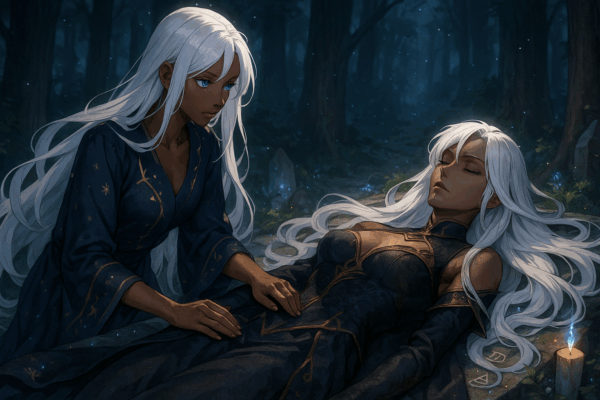 Moonlit Ritual in the Forest