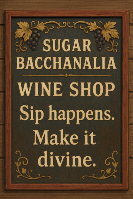 Vintage Wine Shop Sign Design
