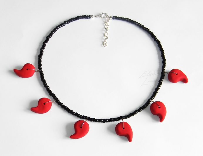 1716117 N - Red Magatama Six Path N for Him - Flat