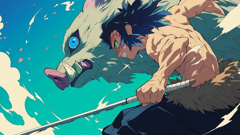 demon-slayer-inosuke-hashibira-battle-mode-desktop-wallpaper-preview