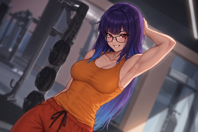 Woman_purple_long_hair_blue_ti