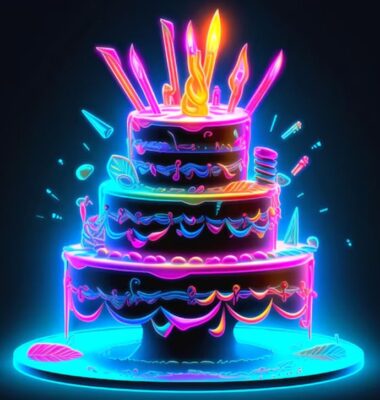 neonbdaycake