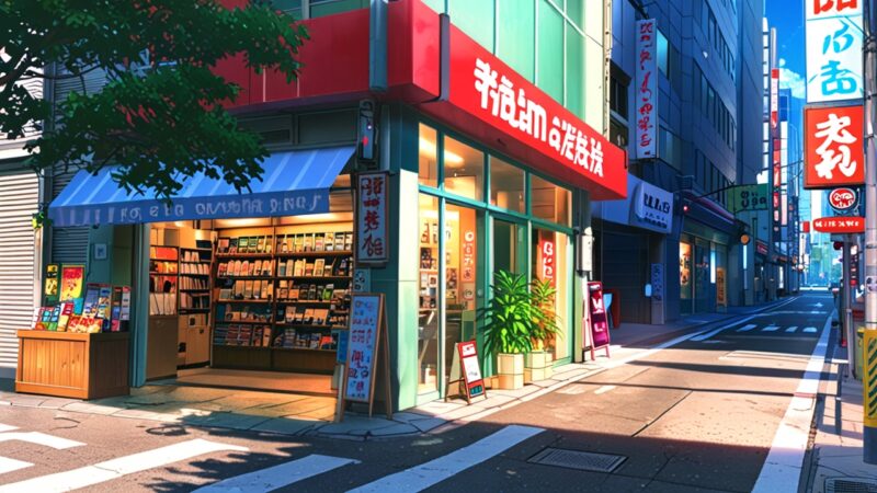 Leonardo_Anime_XL_Little_neon_manga_book_shop_on_streets_of_Ak_1