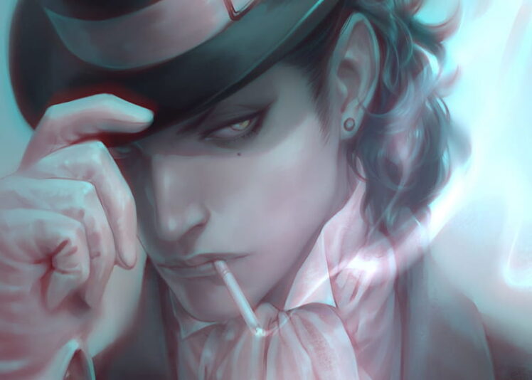 HD-wallpaper-dr-grayman-luminos-tyki-mikk-manga-black-man-hat-fantasy-anime-hand-pixiv-face-realistic-pink