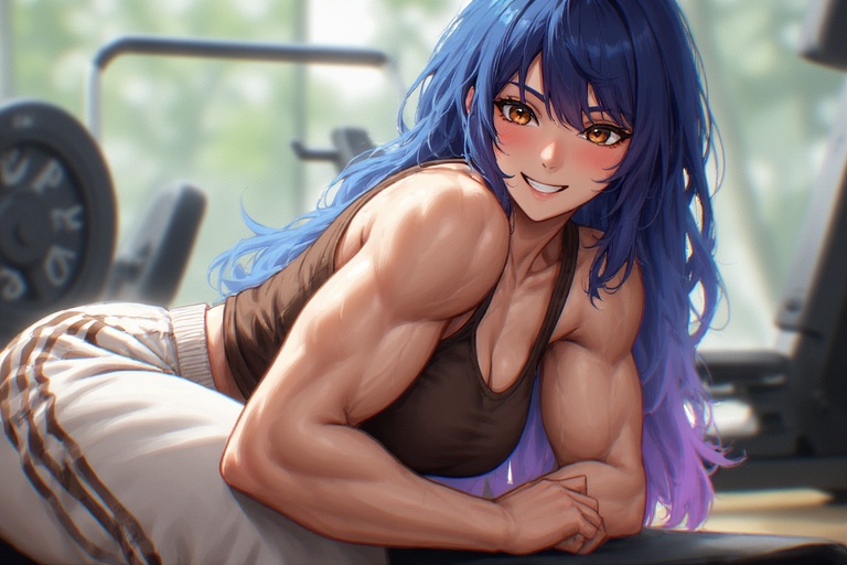 Woman_blue_long_hair_purple_ti