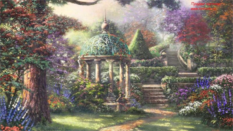 The-most-beautiful-scenery-Retro-Gazebo-of-Prayer-4-Sizes-Home-Decoration-Canvas-Poster-Print