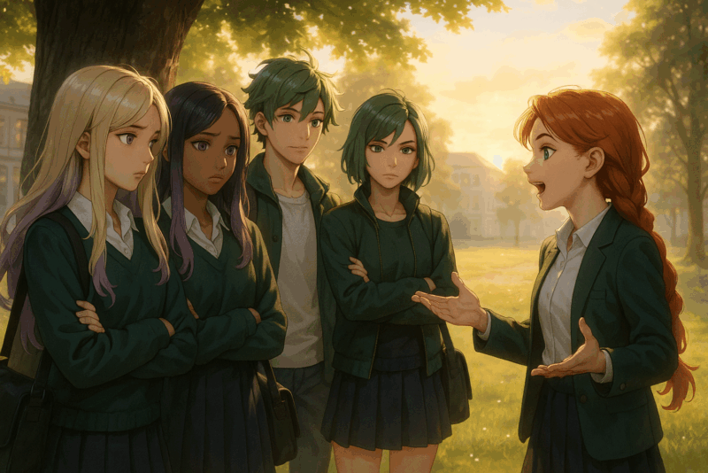 Morning Conversations Under the Tree