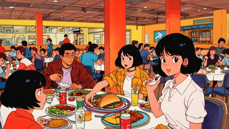 Leonardo_Anime_XL_A_retro_50s_dinner_inside_filled_with_tables_0
