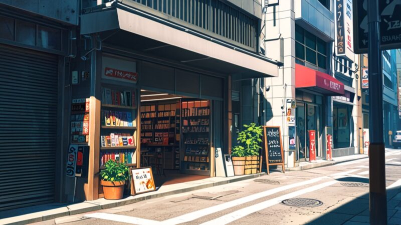Leonardo_Anime_XL_Little_neon_manga_book_shop_on_streets_of_Ak_2