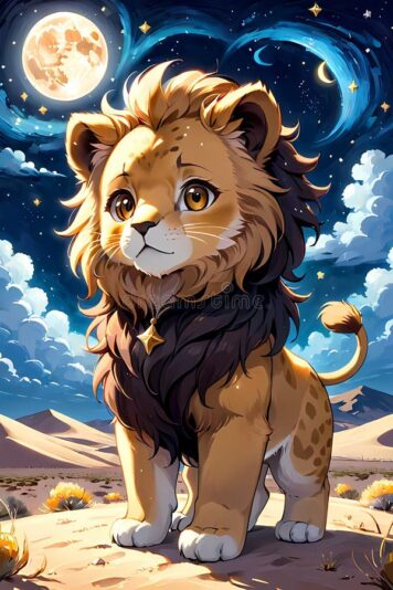animation-cute-fluffy-baby-lion-breathtaking-desert-stars-clouds-moon-night-time-cartoon-anime-art-321883383