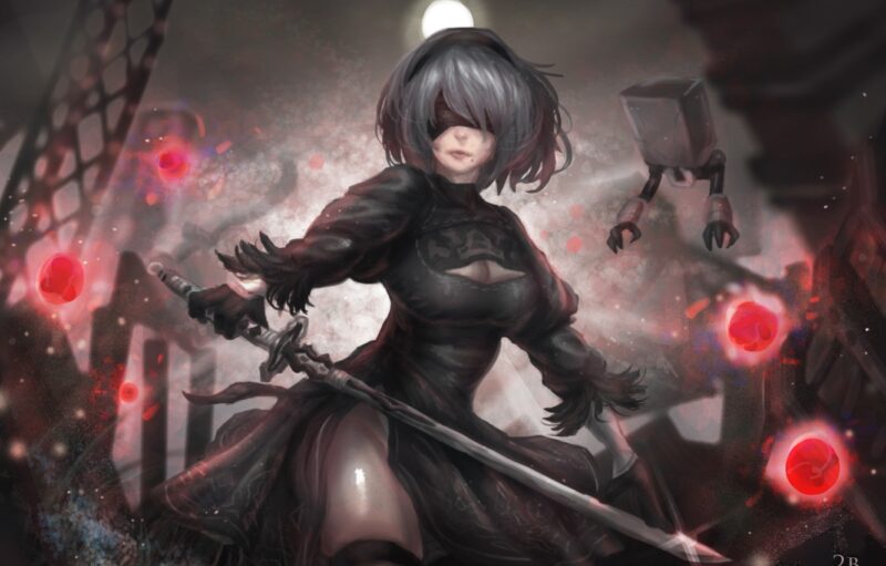 yorha-no-2-type-b-2b-plate-devushka-robot-zashchitnik-kiborg